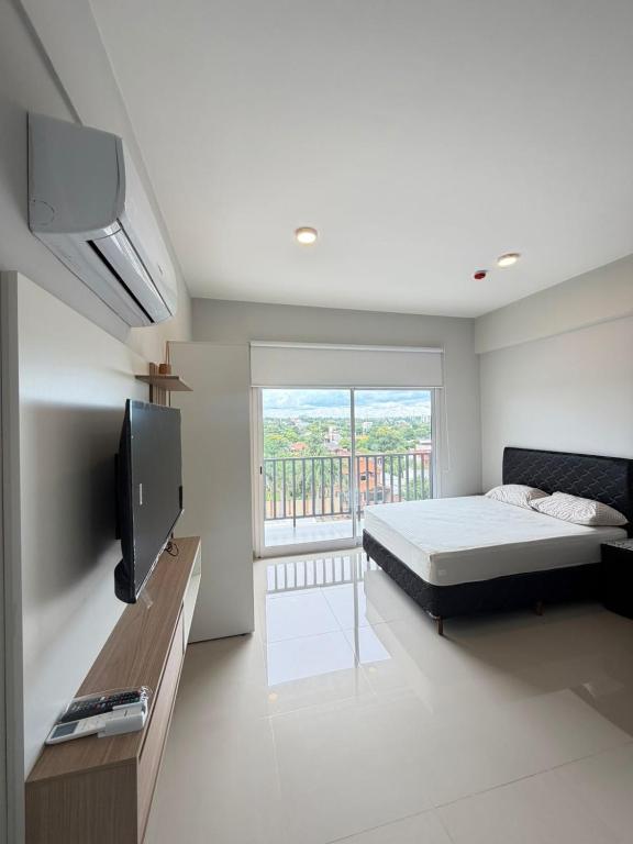 Departamento Monoambiente con piscina y vista en terraza Departamento Monoambiente con piscina y vista en terraza